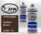 Preview: Volkswagen, Gallean Brown, LE8A / T5: 400ml Sprühdose + 400ml Klarlack - Set, von ATW Autoteile West.